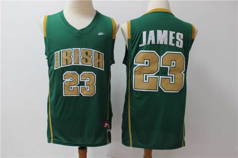 Irish High School 23 LeBron James Green Swingman Jersey,We sell and wholesale Irish High School 23 LeBron James Green Swingman Jersey on line form chian!